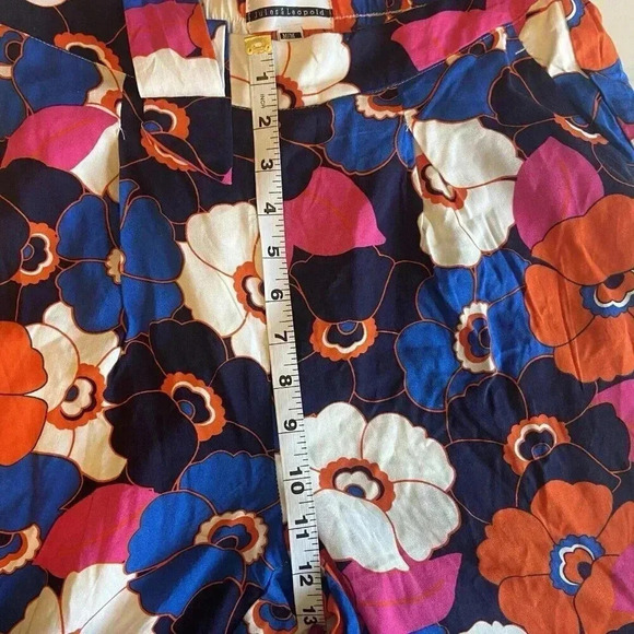 Jules & Leopold Floral Pull On Wide Leg Pants Boho Hippie 70s Size Medium New - Picture 10 of 13